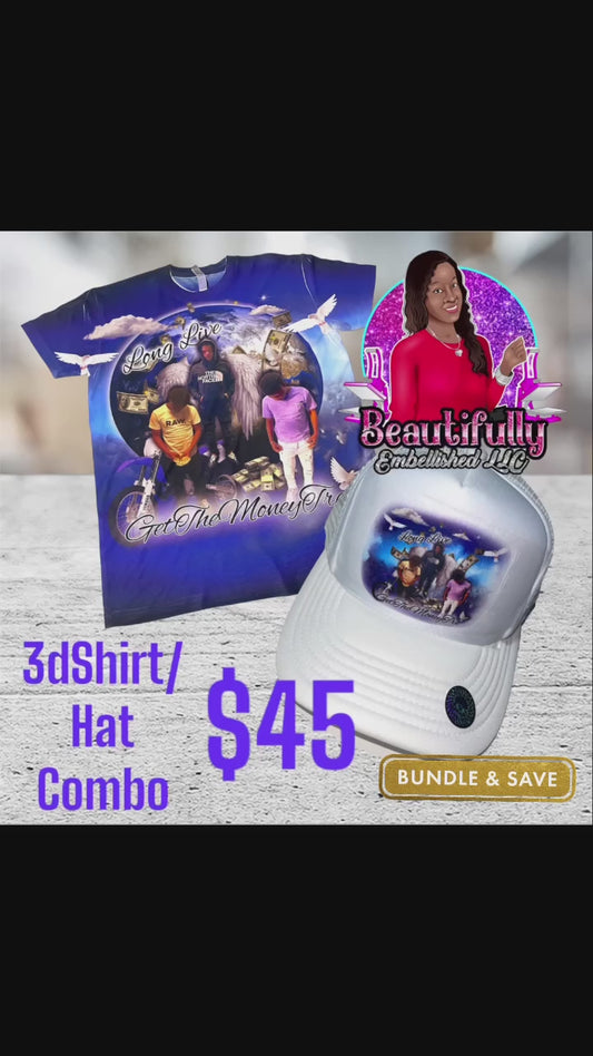 3D Shirt/ Hat bundle